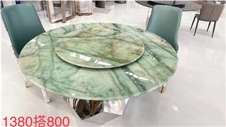 Natural Luxury Stone Green Marble Dining Tops Table Top