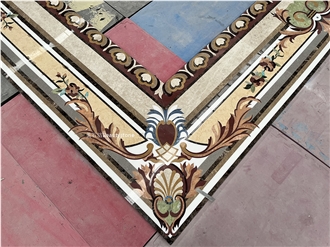 Waterjet Marble Pattern For House Line Floor Trim Polished