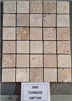 Beige Travertine Tumbled Tiles