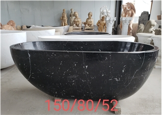 Black Marble Bathtub 150*80*52Cm