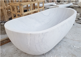 White Marble Bathtub 180*85*63Cm