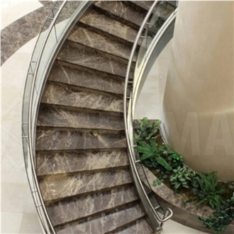 EMPERADOR DARK MARBLE STAIRS