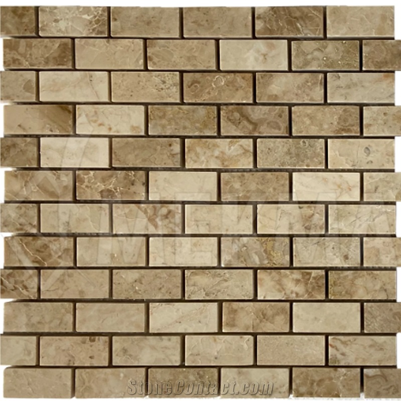 Emperador Marble Brick Mosaic Mp-B-24  Mosaic Tiles