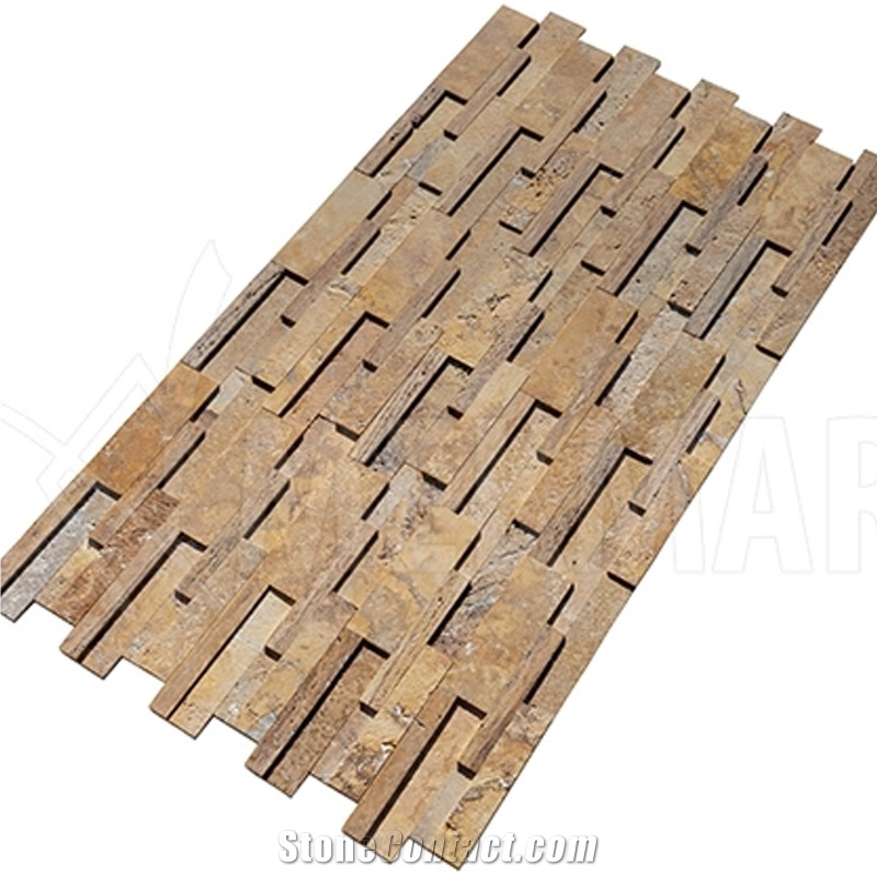 Gold Travertine Mosaic Tb-Y-P26  Mosaic Tiles