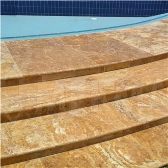 GOLD TRAVERTINE STAIRS