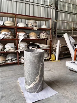 Hot Sale Grey Elegant Marble Durable Luxury Wash Basin