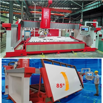 Italian CNC Cut & Jet Sawjet 5 Axis Stone Bridge Saw Machine