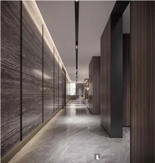 Iran Silver Grey Travertine Honed Wall Tiles