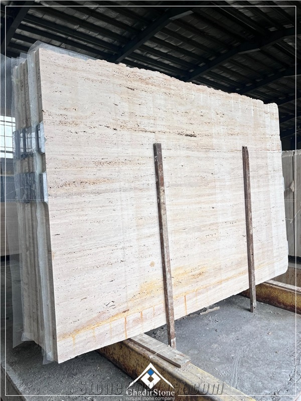 Cream Travertine Slabs And Tile, Classic Travertine
