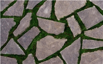 DS Stone - Amorphic Basalt Irregular Flagstone Garden Walkway Pavers
