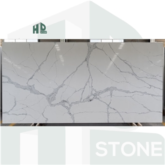 Polished Calacatta Quartz Slabs
