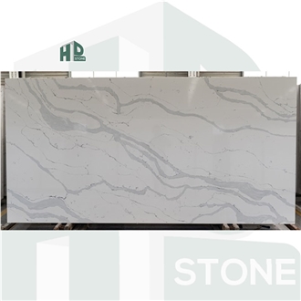 Polished Calacatta Quartz Slabs