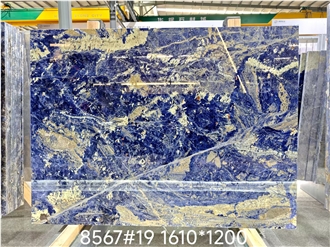Blue Sodalite Stone Slabs Royal Azul Luxury Stone Wall Tile