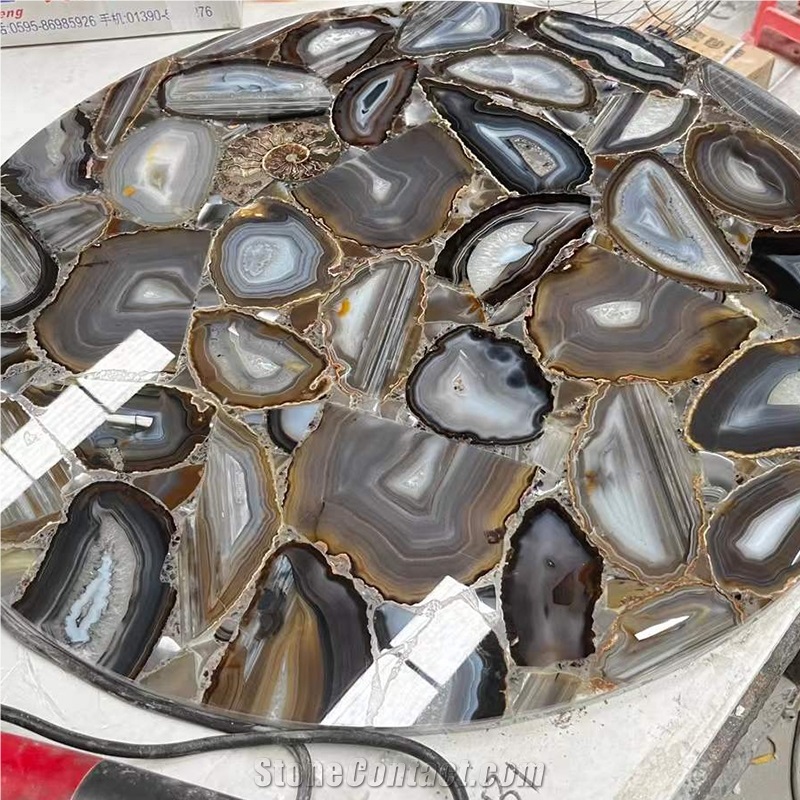 Factory Uruguayan Agate Semiprecious Stone Slabs