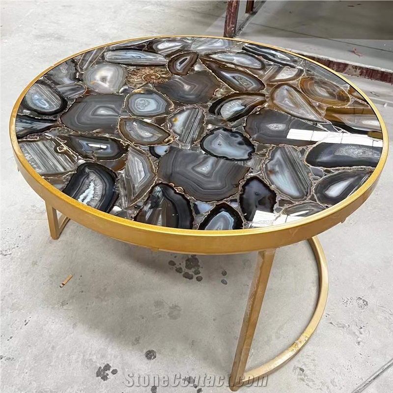 Factory Uruguayan Agate Semiprecious Stone Slabs