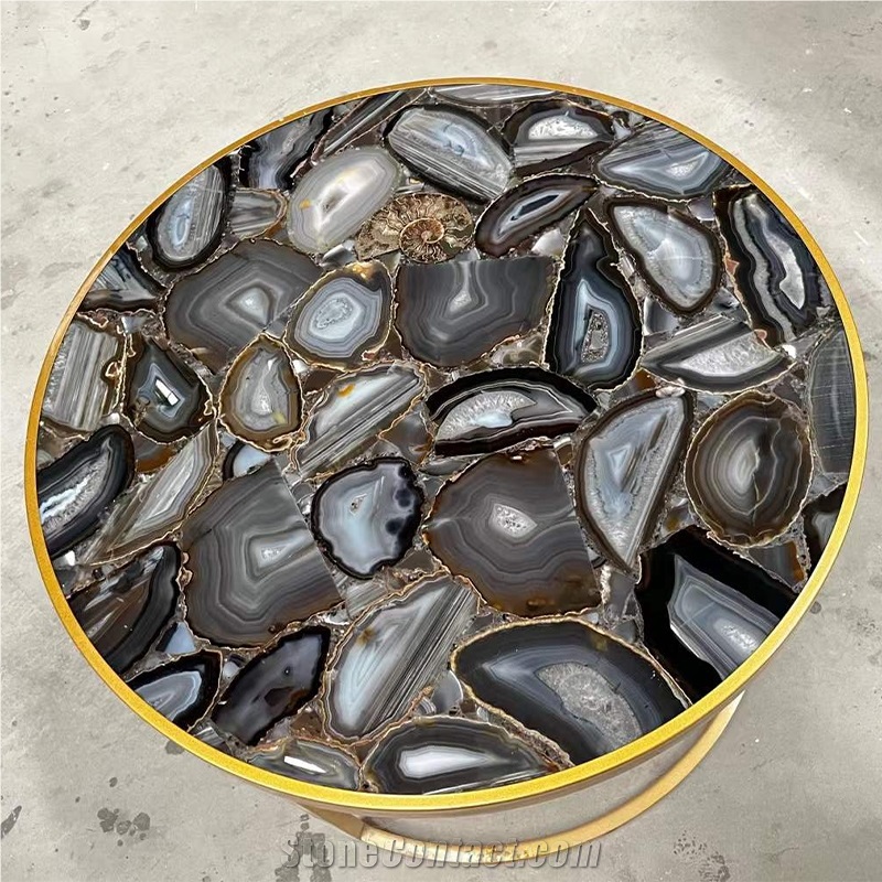 Factory Uruguayan Agate Semiprecious Stone Slabs