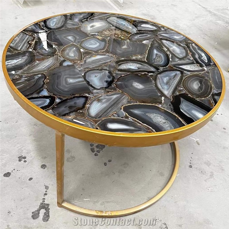 Factory Uruguayan Agate Semiprecious Stone Slabs