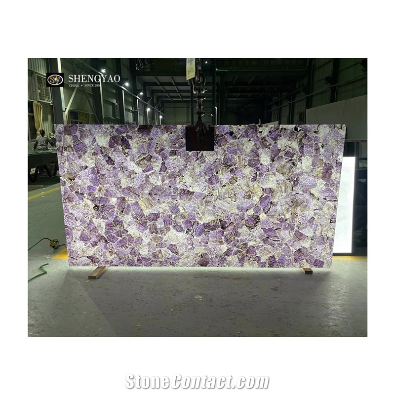 Luxury Amethyst Big Slab Purple Semiprecious Stone Slabs