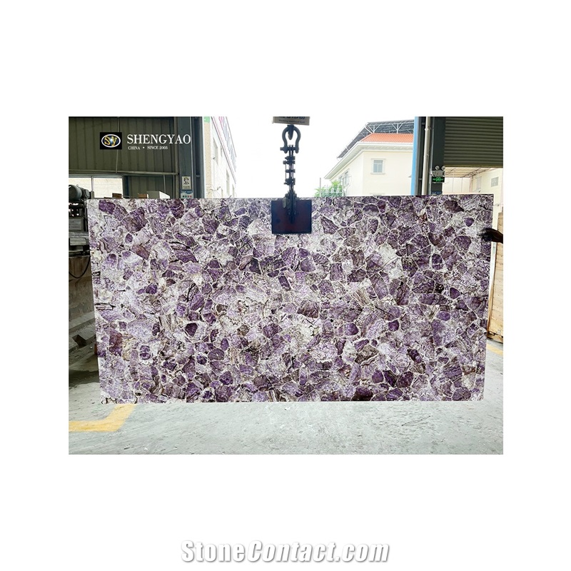 Luxury Amethyst Big Slab Purple Semiprecious Stone Slabs
