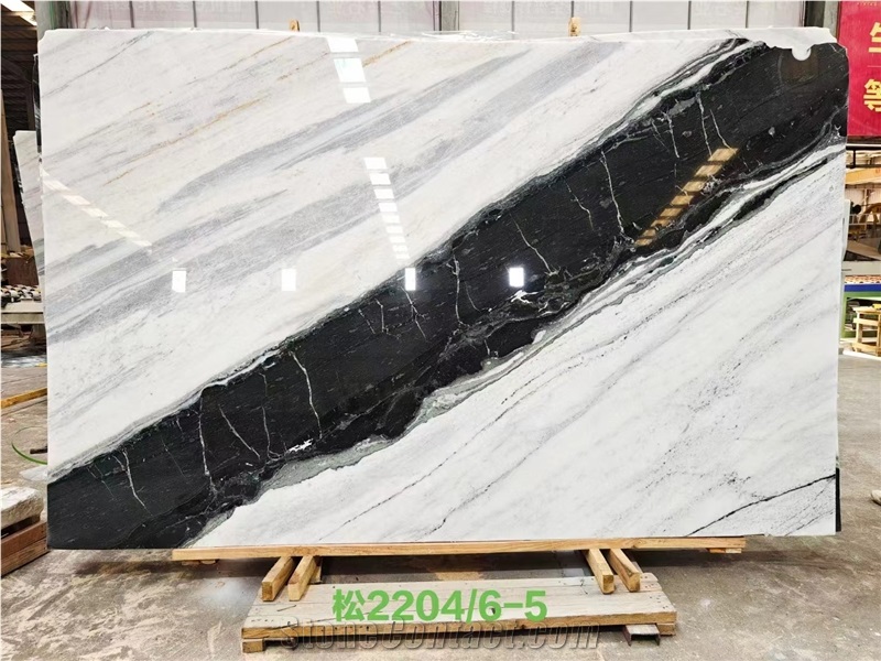 Beatiful Panda White Marble Slabs For Interior Use