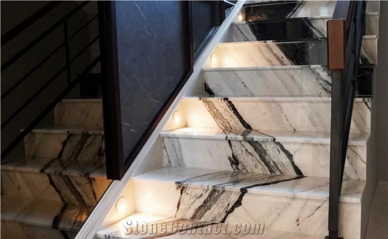 Beatiful Panda White Marble Slabs For Interior Use