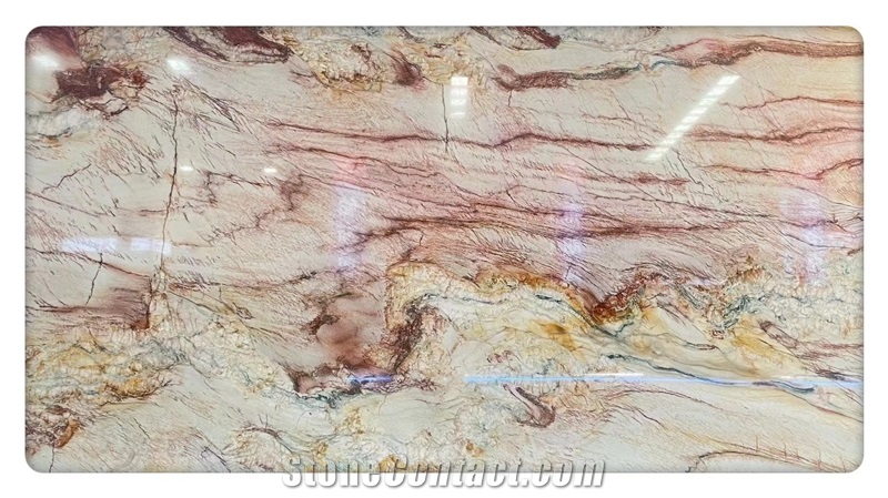 Brazil Translucent Stone Cristallo Champagne Quartzite Slabs