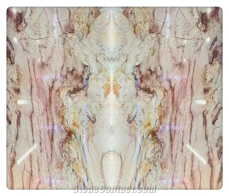 Brazil Translucent Stone Cristallo Champagne Quartzite Slabs