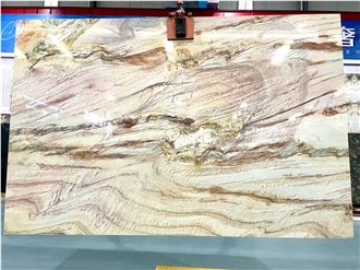 Crema Onicciato Quartzite Nacarado Quartzite Slabs