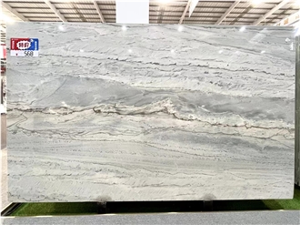 Green Vein Everest Quartzite Slabs For Background