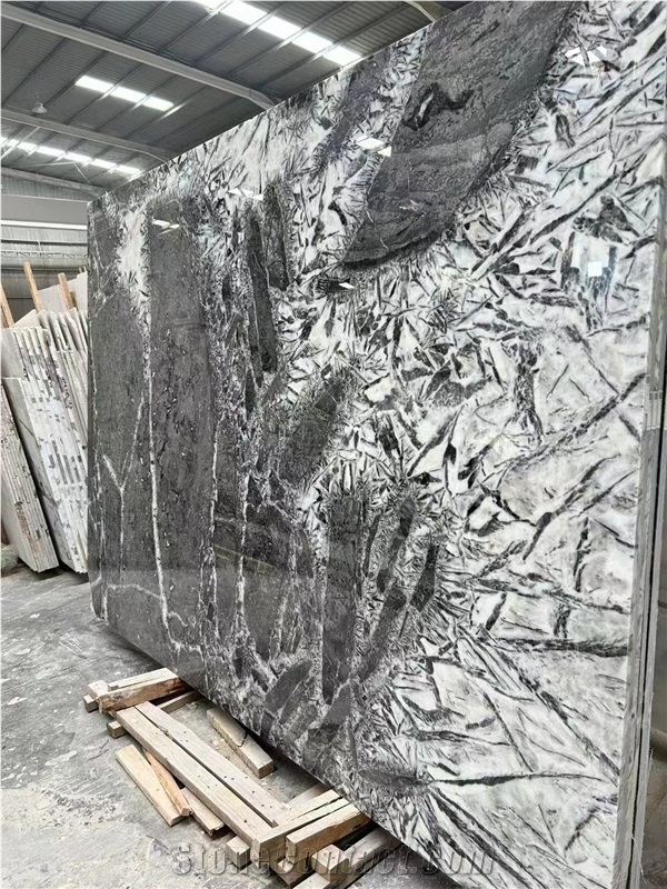 Ice Grey Marble Slabs For Building Decoration