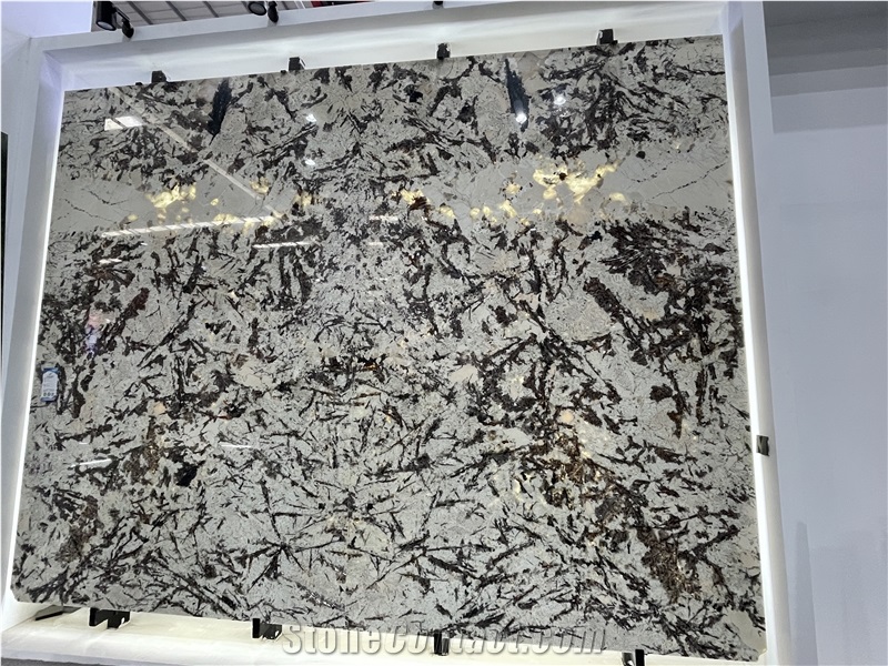 White Persa Polished Granite Slabs For Wall And Floor