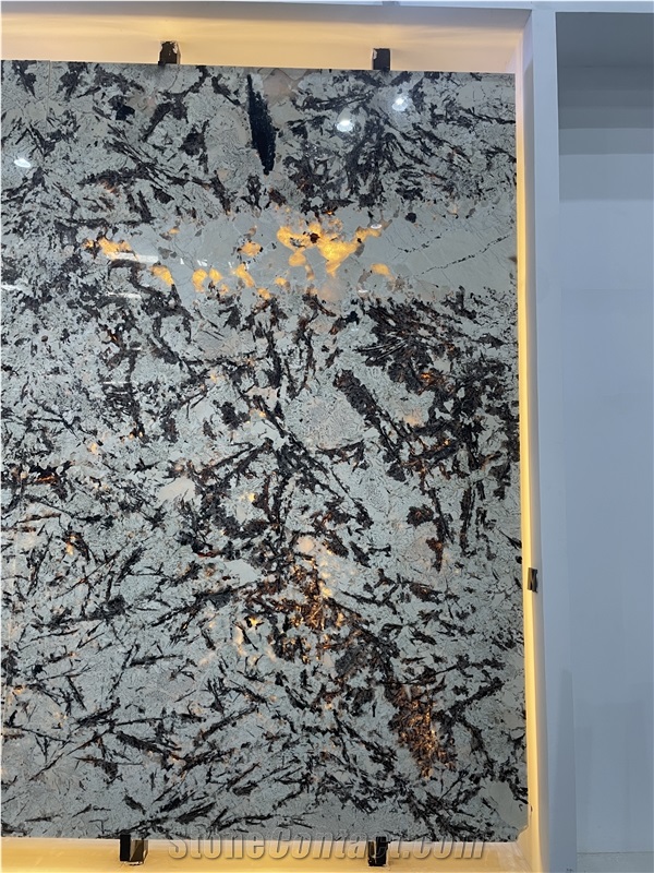 White Persa Polished Granite Slabs For Wall And Floor