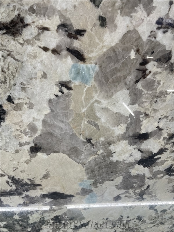 White Persa Polished Granite Slabs For Wall And Floor