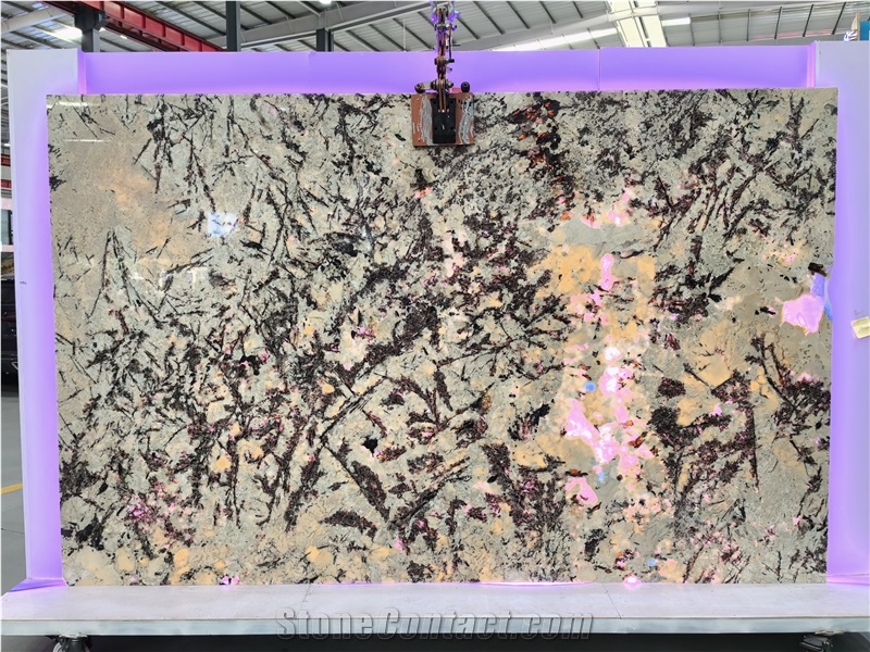 White Persa Polished Granite Slabs For Wall And Floor