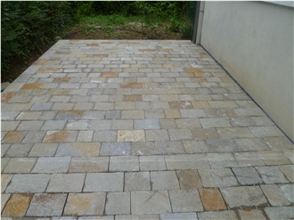 Gray-Beige Gneiss Patio Paving Tiles