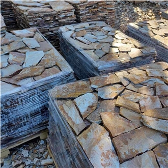 Yellow Gneiss Flagstone Tiles