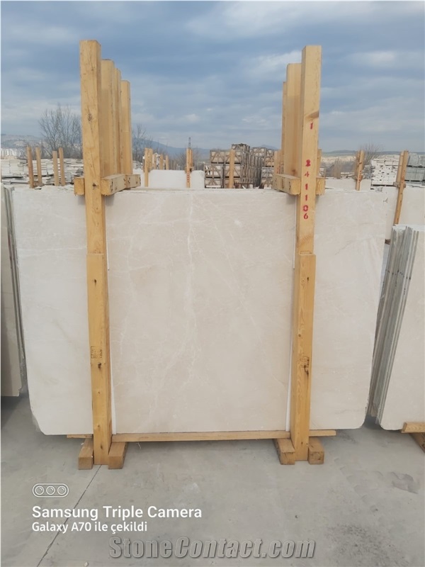 Botticino Beige Polished Marble Slabs