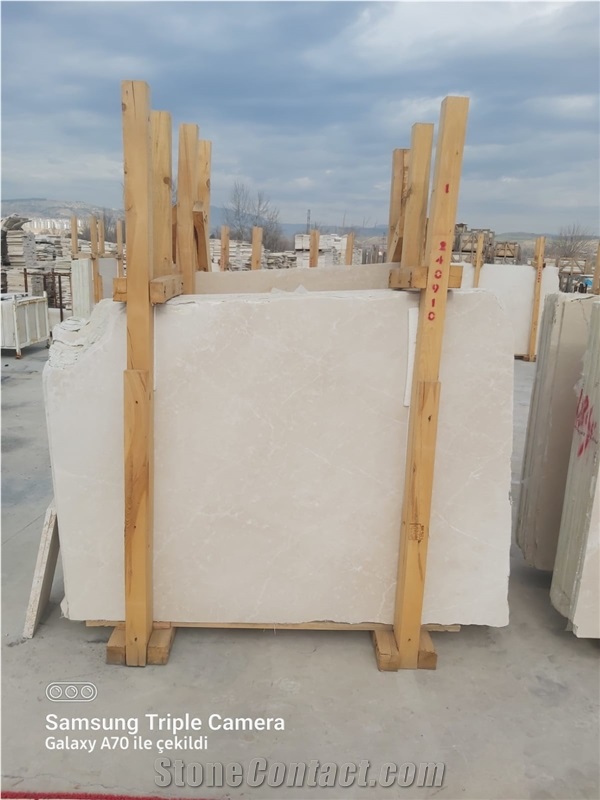 Botticino Beige Polished Marble Slabs
