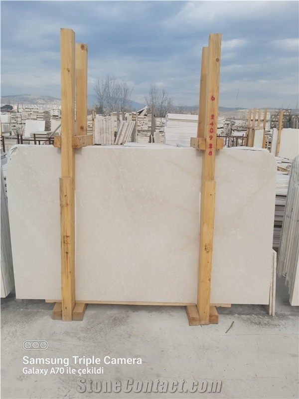Botticino Beige Polished Marble Slabs