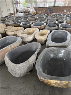 Indonesia Natural River Stone Bathtub Wholesaler