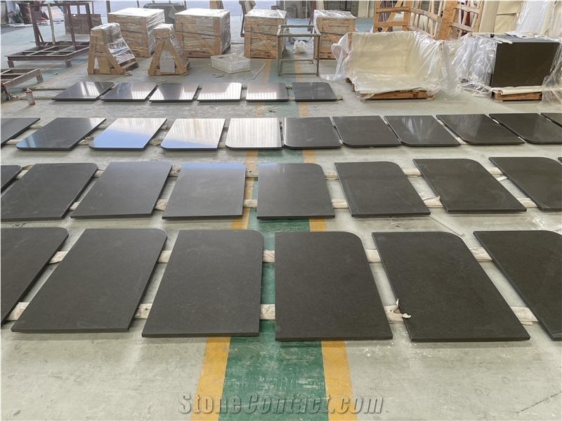 Artificial Black Quartz Vanity Tops Modern