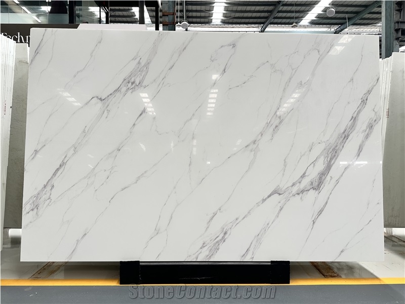 Ariston White Nano Crystallized Glass Slabs
