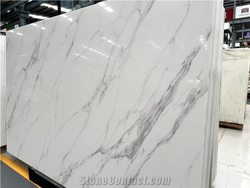 Ariston White Nano Crystallized Glass Slabs