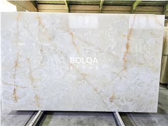 Iran Golden Vein White Onyx Slabs