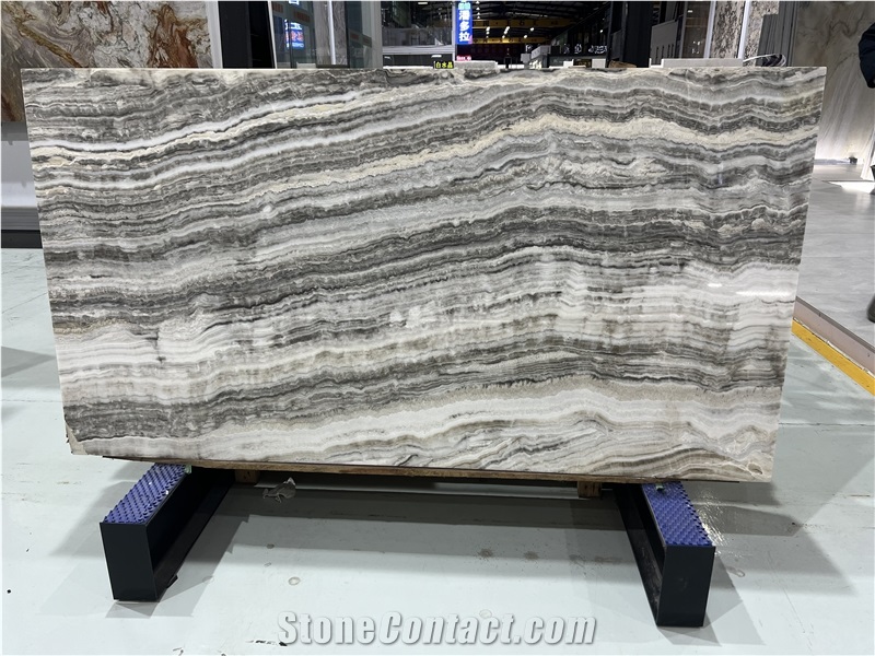 Gray Jade Bubble Onyx Slabs