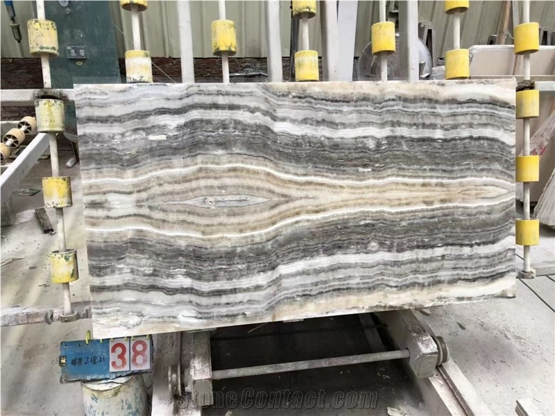 Gray Jade Bubble Onyx Slabs