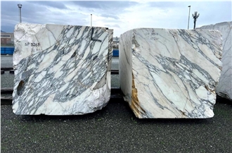 Italian Arabescato Marble Rough Blocks