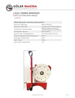 Quarry Wire Saw Split Cutting With Angle G-AOYM