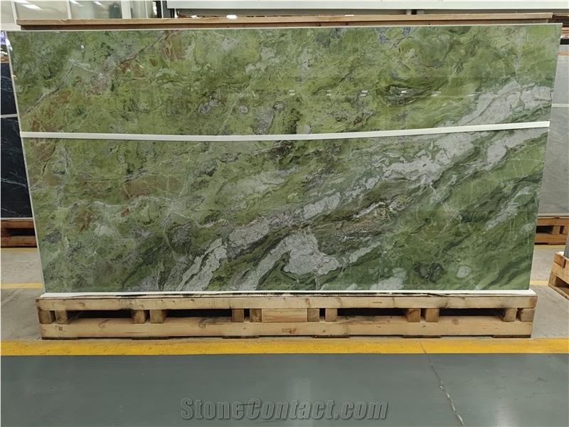 Emeral Green Sintered Stone Slabs For Accent Wall Decor