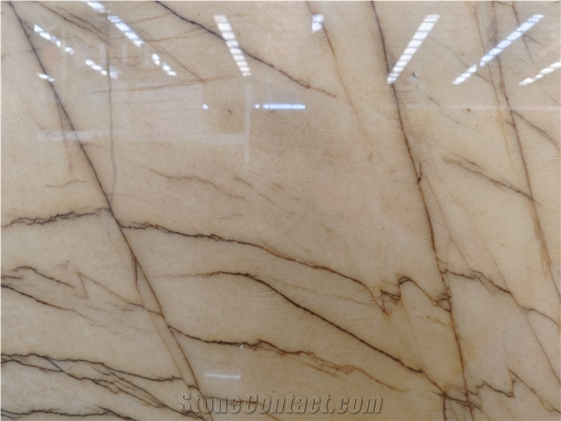 Golden Tobacco Quartzite Slabs For Accent Wall